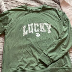 lucky green crewneck